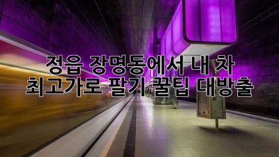 🚗 정읍 장명동에서 내 차 최고가로 팔기! 꿀팁 대방출 🍯